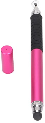 Risegun Penna stilo Alta precisione Design a doppia punta ad alta sensibilità Impugnatura comoda per disegnare e scrivere su tablet Android Dispositivi touch screen capacitivi per (Rosa Rossa)