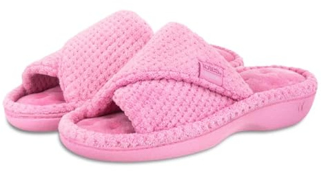 Isotoner® Ladies Popcorn Turnover Open Toe Slipper