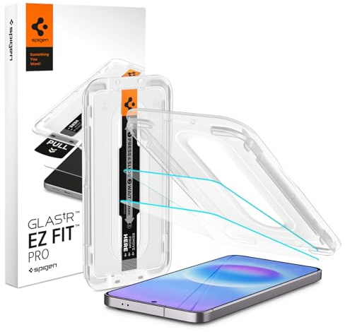 Spigen EZ Fit Pro Schutzfolie [2 Stück] für Samsung Galaxy A57 5G | Gehärtetes Glas, inkl. Installationskit, Kristallklar, Kratzfest, Hüllenfreundlich, 9H Härte Folie