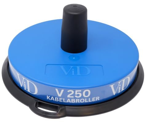 ViD Kabelabroller bis 190 KG | Ø 25 x 5 cm | kompakter Kabeltrommel Abroller mit dynamischer Bremse