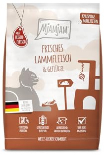 MjAMjAM - Crocchette premium per gatti - Pasti croccanti - Carne di agnello fresca e pollame, confezione singola (1 x 1,5 kg), senza cereali