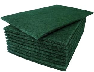 VYNTRA Heavy Duty Scourer Pads 10 Pack – Large Non Scratch Scouring Pads for Kitchen Cleaning, Dish Washing, Pots & Pans, Commercial Cleaning Sponges for Restaurants, Bars, Floors & Surfaces