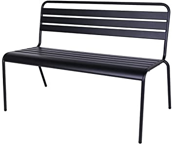 MaximaVida Gartenbank Max aus Metall 120 cm schwarz