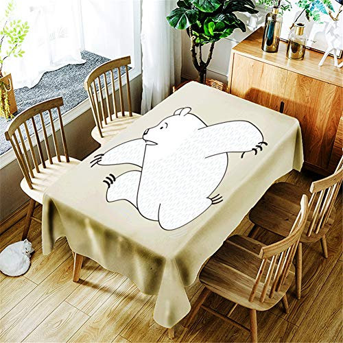 FANSU 3D Tischdecke Abwaschbar, Polyester wasserdichte Rechteckige Pflegeleicht Eckig Halloween Tischtuch Fleckschutz Schmutzabweisend (150 * 210,H)