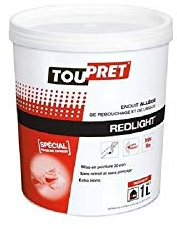 TOUPRET® REDLIGHT 1L Enduit allégé de rebouchage et lissage en pâte Blanc Intérieur Multi-matériaux et multi-finitions