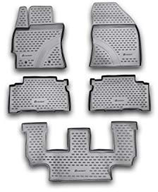 Element 3D Gummimatten Set passend für Toyota Verso (2009-2013) | 3 Reihen | 100% passgenaue Auto Fußmatten, robuste Universal Fußmatte Auto, Gummimatten Auto