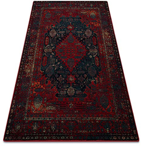 rugsx Wollteppich für Wohnzimmer, Schlafzimmer, traditionell Omega Harun Dunkelblau Blau 200x300 cm
