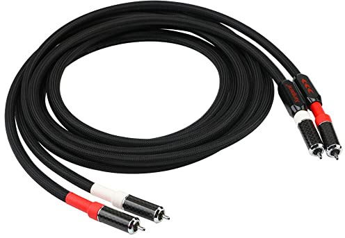 CUICUI EGG Audiophiler 6N Pure Silver RCA Cable HiFi Audio Interconnect Line for Amplifier DVD CD Player (3.3Ft / 1m)