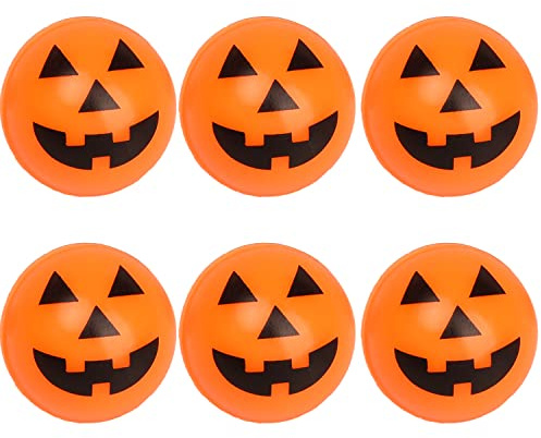AOVNA 6 Pieces Pumpkin High Bouncy Balls Halloween Bouncy Balls Halloween Party Bag Fillers