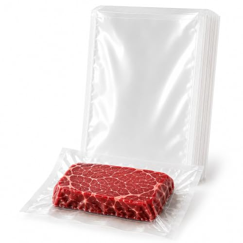 Siegelrandbeutel Vakuumbeutel Vakuumtüten 250x350mm glatt 90my transparent Einschweißtüten glatt - 100 Stück PROFI QUALITÄT HALLENDO®