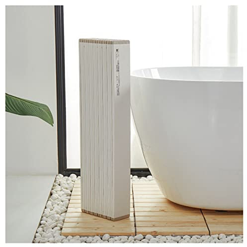 EYLINK Copertura per Vasca da Bagno Pieghevole, Coperchio per Vasca da Bagno in Polipropilene Resistente al Calore, Coperchio Isolante Spessore 1 Cm per Bagno Spa, Bagno di Latte (Color : White, Si
