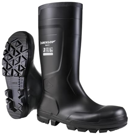 Dunlop Protective Footwear Mixte Work-It Full Safety Botte Industrielle, Black, 39 EU