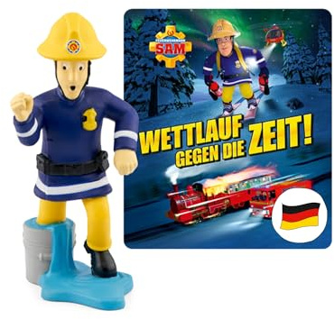 tonies Hörfigur für Toniebox, Feuerwehrmann Sam – Wettlauf gegen die Zeit!, Hörspiel mit 5 Geschichten für Kinder ab 3 Jahren, Spielzeit ca. 60 Minuten