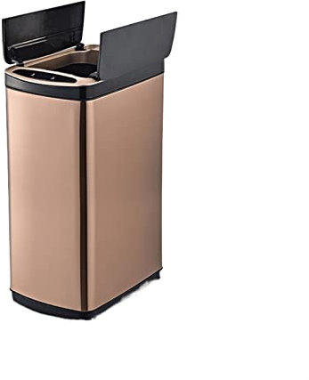 Cubo de Basura Cubos de basura de inducción inteligente de 20L/30L, cubos de basura grandes for cocina y hogar con tapa, cesta de basura eléctrica de gran capacidad Cubo de Reciclaje ( Color : Champag