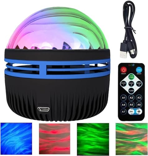 SILULCM 2 in 1 Northern Lights and Ocean Waves Projector With Remote Control - LED Galaxy Light With 14 Effects