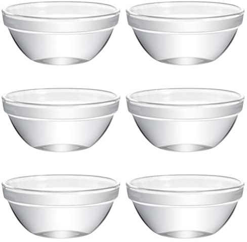 HOLIDYOYO 10 Piezas Cuencos De Cristal Para Postres Gelatinas Y Pudding Resistentes Al Calor Y Frío Cuencos De Vidrio Multifunción Para Cocina Y Microondas