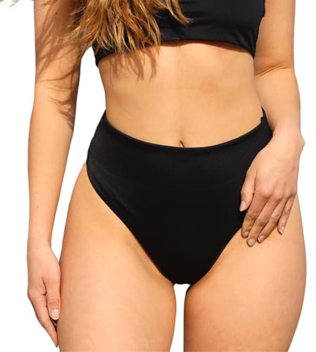 MYLILY Culotte per Bikini Brasiliani Donna Nero | Bikini Donna Nero Shaping (XS)