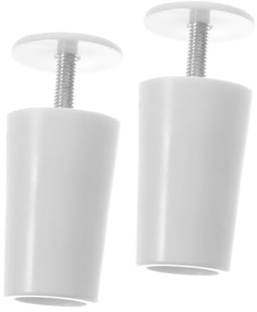 Amosfun Curtain Stopper and Window Screen Plunger Replacement, Roller Shutter Repair Accessories, White Plastic, 2pcs Set for Blind and Roller Shutter Maintenance