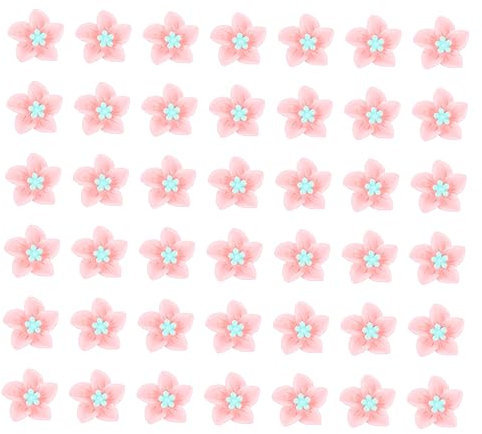 PHENOFICE 50stücke Resin Floret Materialien DIY Zweifarbige Fünfblättrige Dekorative Schmuck Zubehör Für Bastelarbeiten Kleidung Taschen Hüte Haarband Schmuckherstellung