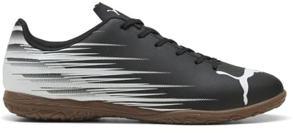 PUMA Attacanto inomhustränare fotbollssko sneaker för män, Svart vit, 40.5 EU