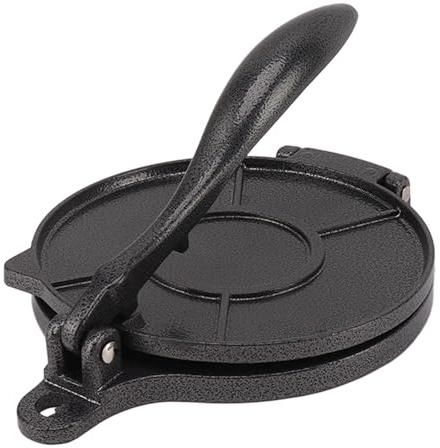 Ejoyous Presse à Tortilla en Alliage d'Aluminium, 20 cm, Machine à Pâte pour Tacos et Pizzas, Noir