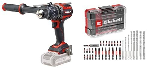 Einhell Professional Taladro percutor con batería TP-CD 18/120 Li-i BL-Solo Power X-Change (18 V, sin escobillas, 120 Nm, func. de perfor. por percusión, portabrocas de 13 mm + Einhell M-CASE de 33P