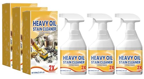 1/2/3 Bottles Multifunctional Kitchen Heavy Oil Cleaner, Oven Cleaner, Grease Remover, Powerful Oil Enemy Foaming Cleaner, Stubborn Stains Remover, for Range Hoods Grime Grease Kitchen (3, bottle)