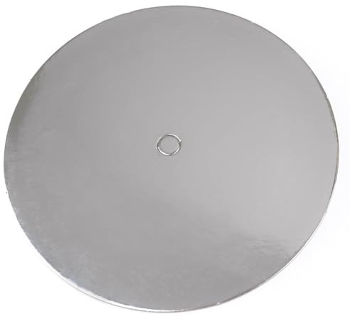LOYAL Cake Board Round Tortenunterlage, Silver, Ø 25 cm, 10 Stück | Runde Tortenplatte, Wiederverwendbar, Tortenboden zum Präsentieren von Torten und Kuchen, Hochwertige Qualität