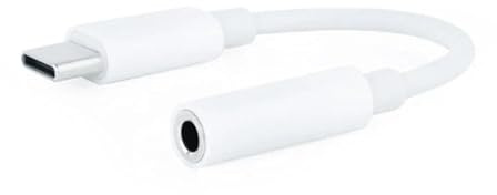 Glowster Cable Adaptador USB-C a Jack 3.5mm, Blanco, para conectar Auriculares y Dispositivos de Audio a Smartphones y laptops.