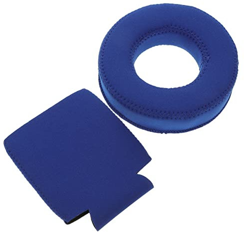 Mobestech Portavasos Flotante De Neopreno Azul, Adaptable a Latas y Botellas Estándar, Resistente y Reutilizable, para Piscina y Playa, Set Individual para Bebidas Flotantes