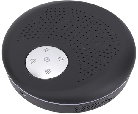 Lazmin112 Altoparlante per Conferenze, Riduzione del Rumore con Rilevamento Vocale 360 Gradi, 5M Raggio di Ricezione, Altoparlante Antimagnetico da 3 Pollici, Supporto, 8, 10