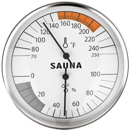 FewNvWa Thermomètre et Hygromètre de Sauna, Moniteur de Température et D'humidité de Douche