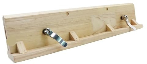 Läderklämma för ponnyhäst, Lädersömmar ponnyklämma 25 cm justerbar handsömnad träklämma(50cm Wooden Clips)