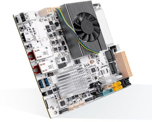 ROUAFWIT NAS Motherboard Mini ITX N150, 2×10GbE LAN, 6×SATA3.0, 3×M.2 NVMe, DDR5 4800MHz up to 48GB, HD 4K, for Home Server/Firewall/Storage, NO RAM NO SSD, 170x170mm