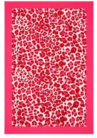 IL BOTTEGONE Telo Mare Grande 100x180 Asciugamano Spugna Antisabbia Spiaggia Piscina (Fuxia)
