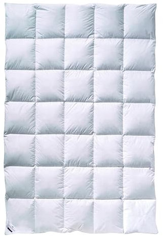 Billerbeck Daunendecke Clivia 90 mittlere Wärmestufe Bettdecke 155 x 220 cm Baumwolle, weiß, Allergiker geeignet