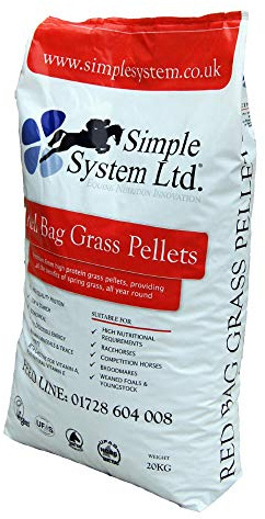 Simple System Red Bag Grass Pellets 20kg