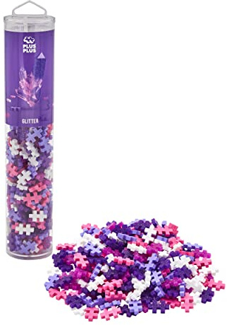 Plus-Plus– Glitter färgmix - 240 bitar – Byggklossar, Bygga, Utvecklande leksaker för barn, STEM, STEAM, Producerat i Danmark