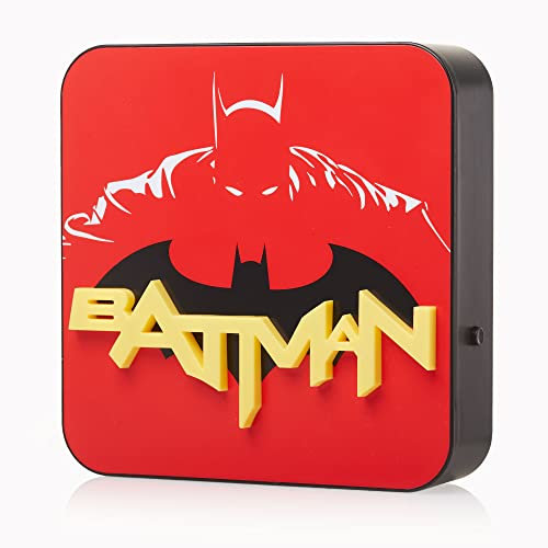 Numskull Lámpara de escritorio de Batman para pared, accesorio de iluminación ambiental para dormitorio, hogar, estudio, oficina, trabajo, producto oficial de Batman