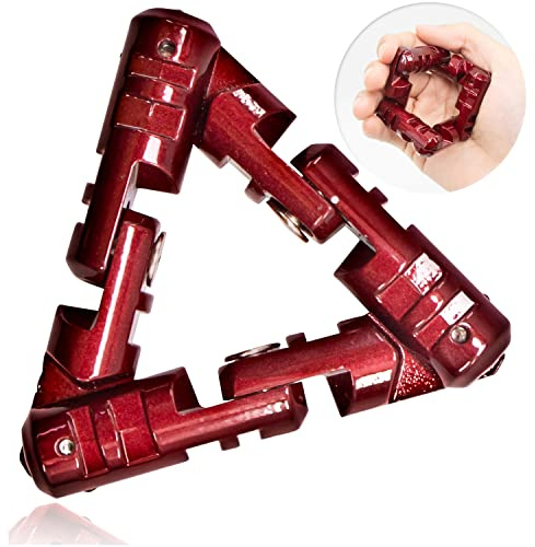 Zolunu Infinite Flip Fidget Toys, Metall Dreiecke Sensory Hand Fidget Spielzeug für Erwachsene Kinder Angst Stress Relief Spielzeug