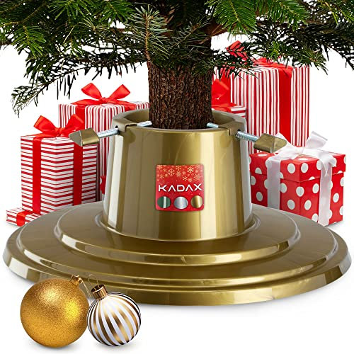 KADAX Supporto per albero di Natale, con contenitore per acqua, supporto per albero di Natale per un albero vero, supporto in plastica per un albero di Natale (altezza fino a 2 m)