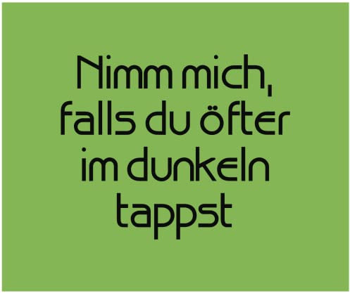 Farbwuselei Brillenputztuch Nimm Mich, Falls du öfter im Dunkeln tappst Tuch Reinigungstuch Brillentuch Displaytuch (Grün - Aufdruck schwarz)