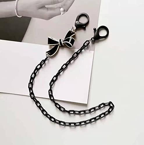 Brillenkette Mode Brillenkette Anti-Verlorene Maske Schlüsselband Schöne Schleife-Knoten-Charme Sonnenbrillenriemen Halter Halsband Brillen Schmuck Geschenk Schwarz