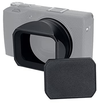 JJC Pare-Soleil en Métal avec Capuchon pour Appareil Photo Numérique Ricoh GR III GR3, Réduit Les Reflets et Protège L'objectif