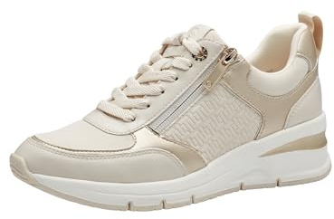 Tamaris dam 1-23721-42 låg topp sneakers, Elfenbenskam, 39 EU