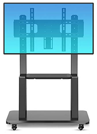 GGZONE Carro de TV rodante para televisores de Pantalla Plana de Plasma LED LCD de 32-65 Pulgadas, Soporte de TV móvil Negro Ajustable en Altura con Ruedas de Bloqueo, Carga 120Kg Beautiful Scenery