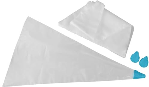 Tasty Lot de 20 poches à douille jetables avec 3 douilles lavables au lave-vaisselle – Idéal pour décorer de manière créative des gâteaux et des cupcakes