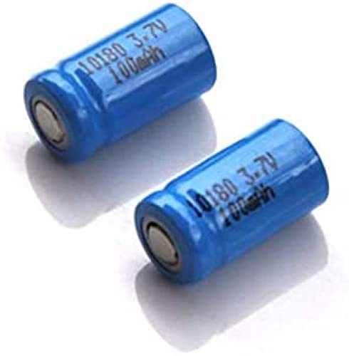 Compatible For 2PCS 3.7V 10180 Lithium Ion Rechargeable Battery Li-ion Cell Baterias Pilas 100MAH For Led Flashlight Digital Device