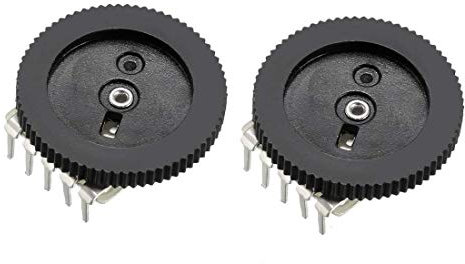 XYWHPGV 10K Ohm Drehrad-Potentiometer für Audio-Stereo-Lautstärkeschaltersteuerung 16x2mm 2 Stück(11250 9d9a6 d9c9c 9e4e6 be02c 63556