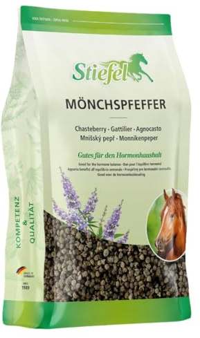 RL24 Stiefel - Mönchspfeffer für Pferde – 1 x 500 g Tüte | Ergänzungsfuttermittel aus ganzen Samen – für den Zyklus & Hormonhaushalt von Pferden – ideal bei Cushing